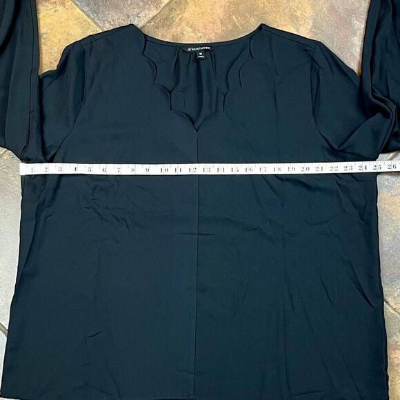 41 Hawthorn Scallop Neck Black Long Sleeve Blouse XXL - Picture 6 of 11